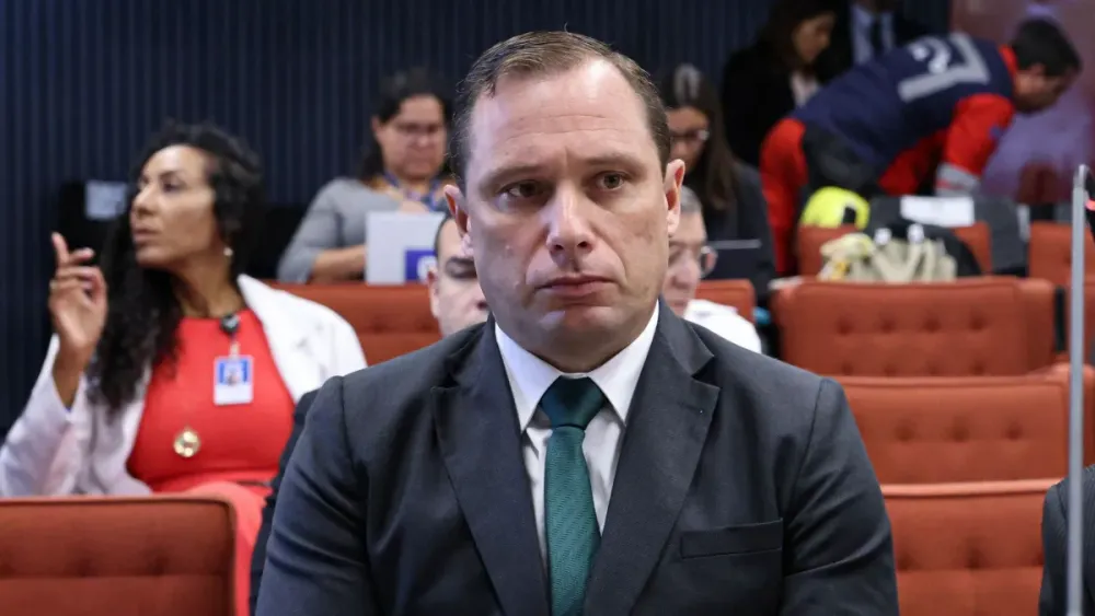 O tenente-coronel Mauro Cid em depoimento ao STF na segunda-feira (9) • 09/06/2025 - Ton Molina/STF