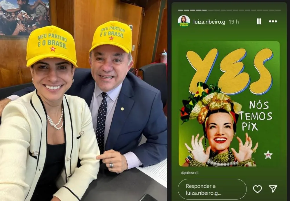 Camila Jara e Vander Loubet abraçaram discurso de soberania nacional. (Foto: Reprodução)