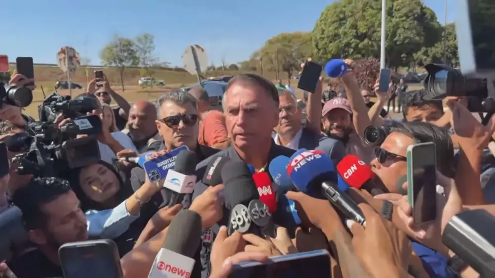 O ex-presidente Jair Bolsonaro nesta sexta-feira (18) • Reprodução
