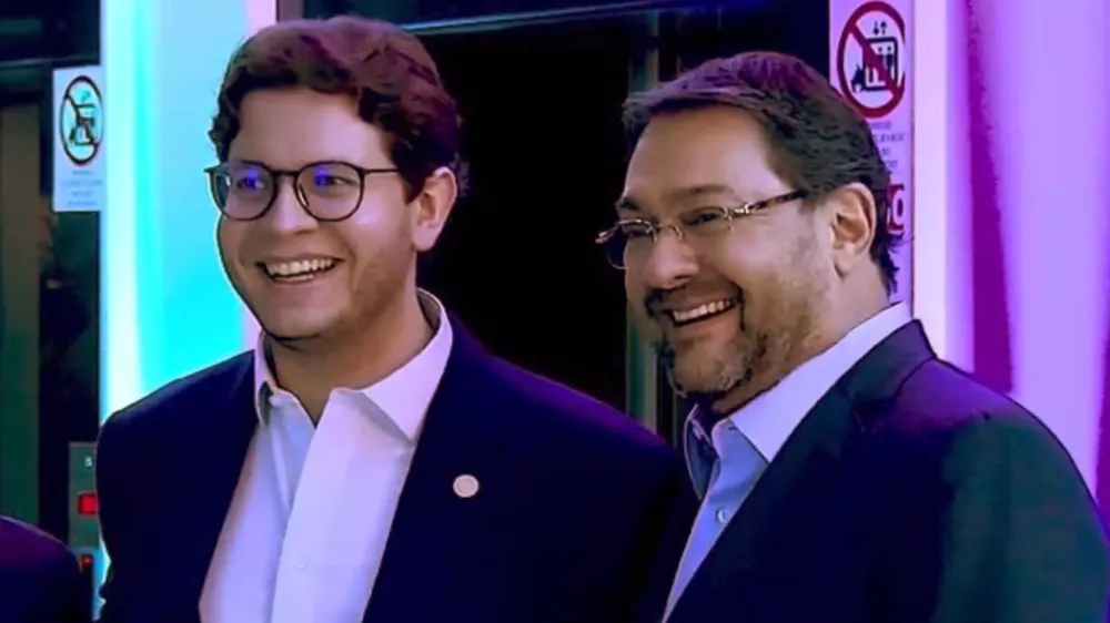 Sérgio Longen (direita) é presidente do comitê de gestão da LideMS, que tem Aurélio Rocha (esquerda) como presidente (Divulgação, Fiems)