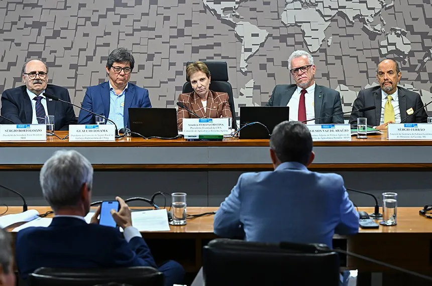 Tereza Cristina em audiência pública. (Jefferson Rudy, Agência Senado)